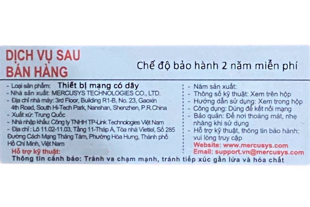 Thiết bị chuyển mạch Switch Mercusys 8 cổng MS108G Màu Đen