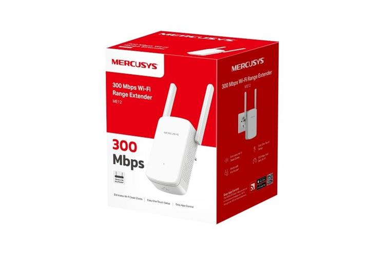 Repeater mở rộng sóng Wifi N300 Mercusys ME12 Màu Trắng