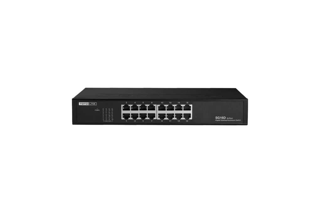 Thiết bị chuyển mạch Switch Totolink 16 Cổng SG16D Màu Đen