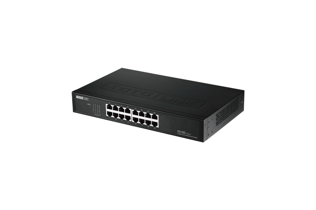 Thiết bị chuyển mạch Switch Totolink 16 Cổng SG16D Màu Đen
