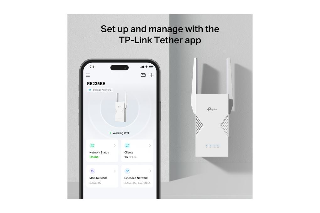 Router Wifi 7 TP-Link RE235BE Màu Trắng