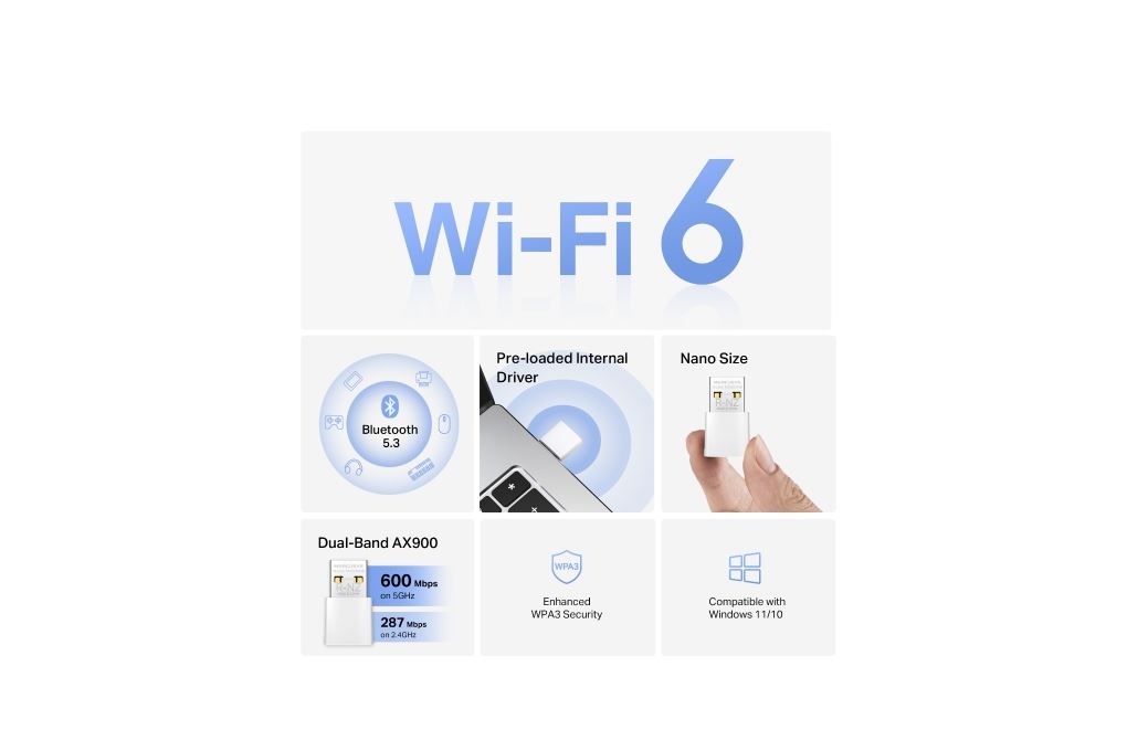 USB Wifi 6 Bluetooth 5.3 Mercusys MA60XNB - 7