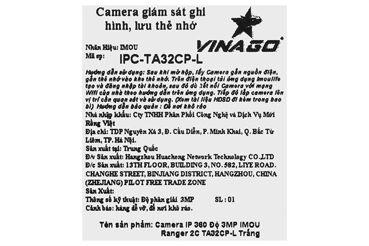 Camera IP 360 Độ IMOU TA32CP-L Màu Trắng