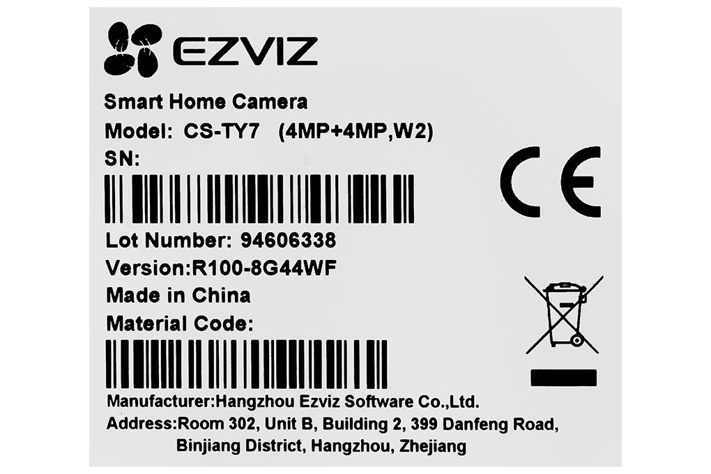 Camera IP 360 Độ EZVIZ TY7 Dual Màu Trắng