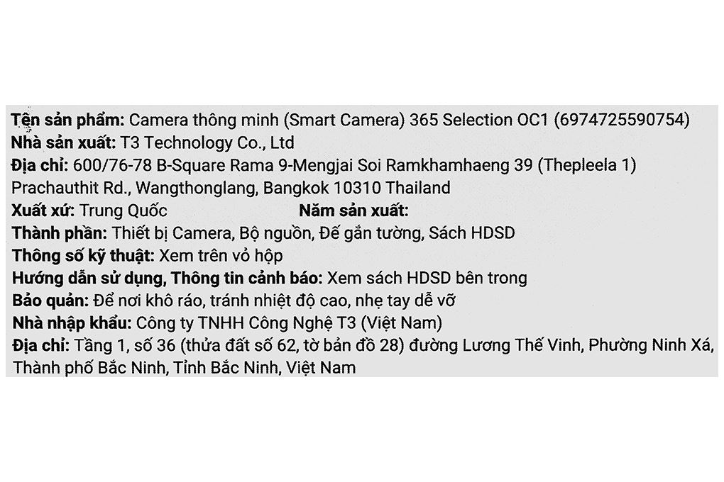 Camera IP Ngoài Trời 360 Độ 365 Selection OC1 Màu Trắng