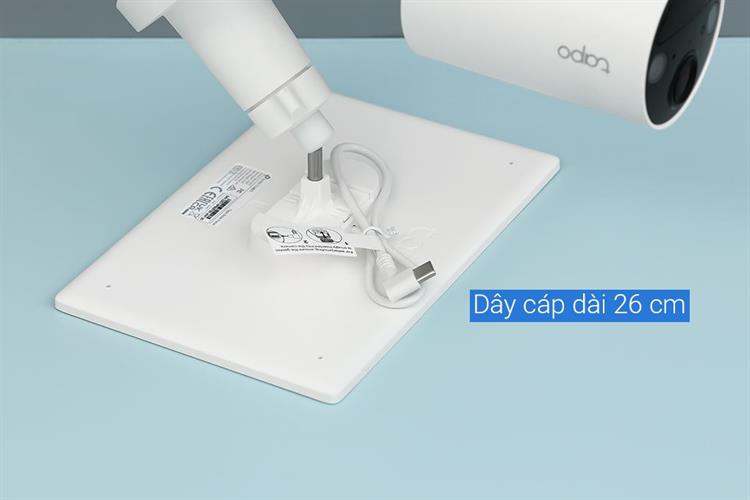 Camera IP Ngoài trời TP-Link Năng Lượng Mặt Trời Tapo C410 Kit Màu Trắng