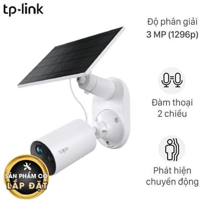 Camera IP Ngoài trời 3MP TP-Link Năng Lượng Mặt Trời Tapo C410 Kit