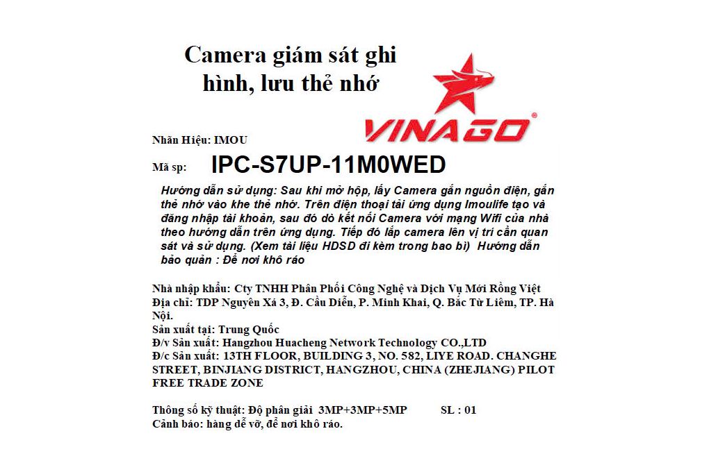 Camera IP Ngoài Trời 360 Độ IMOU Cruiser Triple IPC-S7UP-11M0WED Màu Trắng