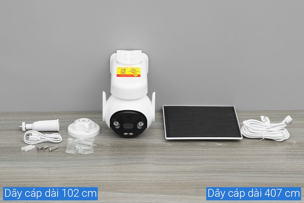 Camera IP Ngoài trời 360 Độ 5MP IMOU AOV PT Wifi 4G Năng Lượng Mặt Trời B7ED-5M0TEA Màu Trắng
