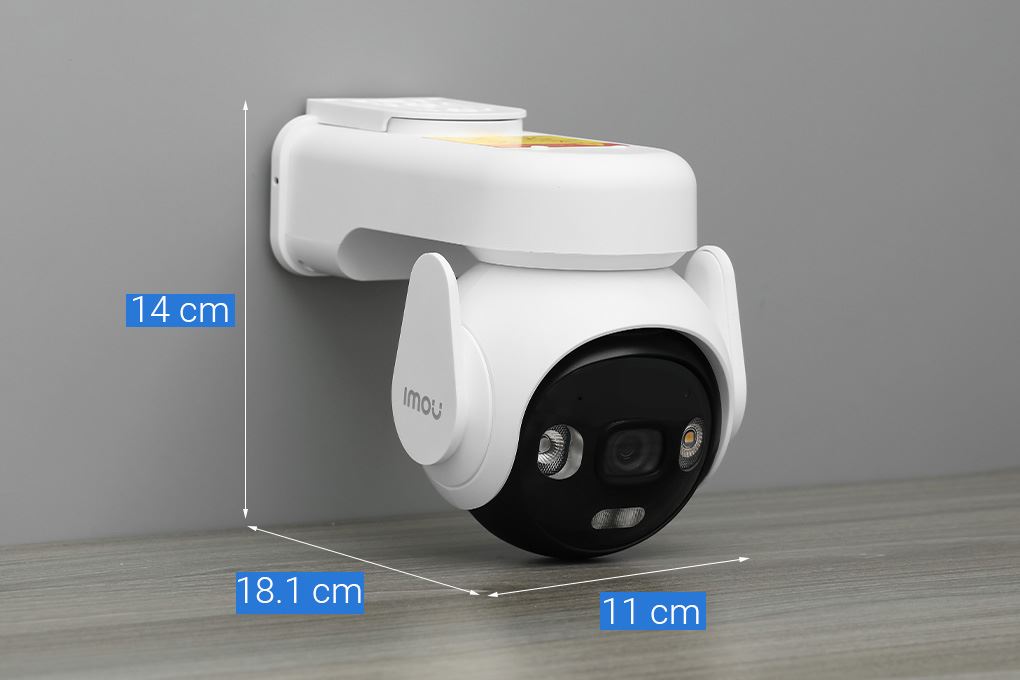 Camera IP Ngoài trời 360 Độ 5MP IMOU AOV PT Wifi 4G Năng Lượng Mặt Trời B7ED-5M0TEA Màu Trắng
