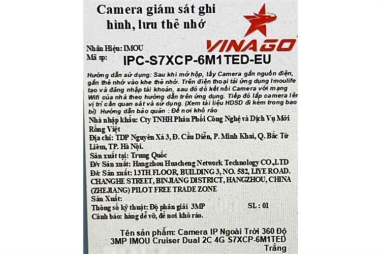 Camera IP Ngoài trời 360 Độ IMOU Cruiser Dual 2C 4G S7XCP-6M1TED Màu Trắng