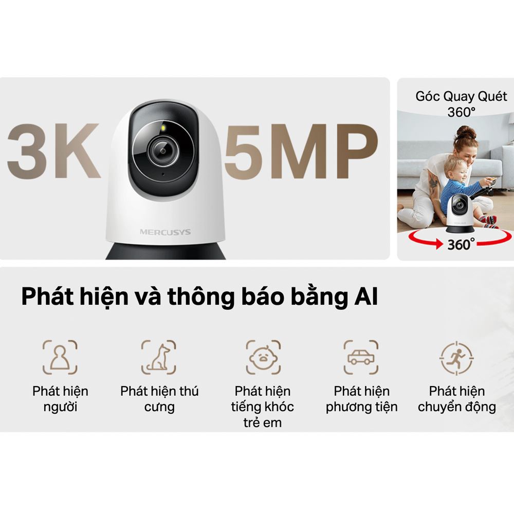 Camera IP 360 Độ 5MP Mercusys MC230 - 2