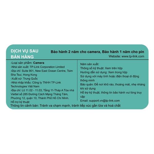 Camera IP Ngoài trời TP-Link Tapo C320WS Màu Trắng