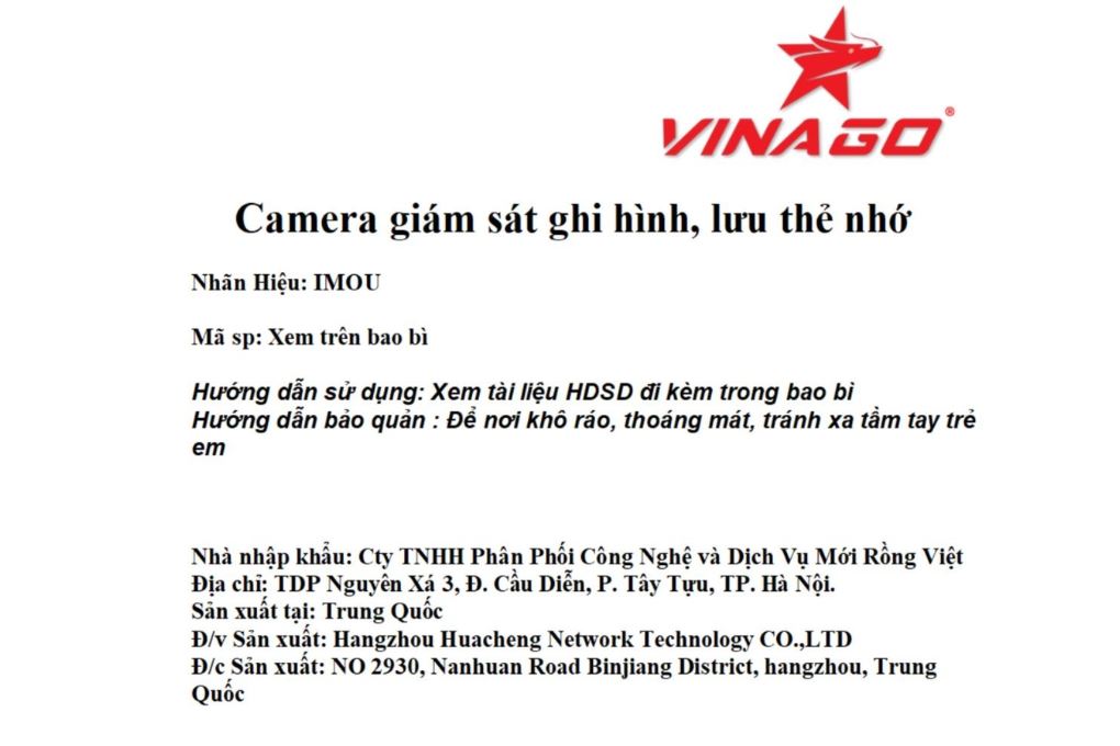 Camera IP Ngoài Trời IMOU Bullet 2E F52FP Màu Trắng