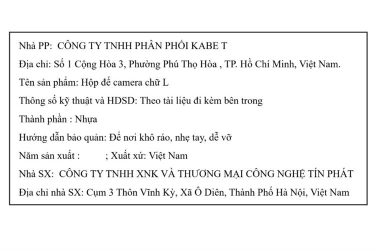 Chân đế camera chữ L gắn tường Màu Trắng