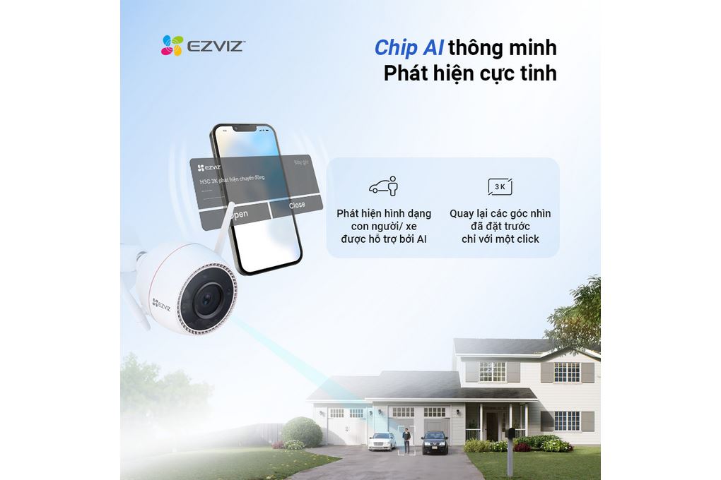 Camera IP Ngoài Trời 3MP Ezviz H3C 2K Màu Trắng