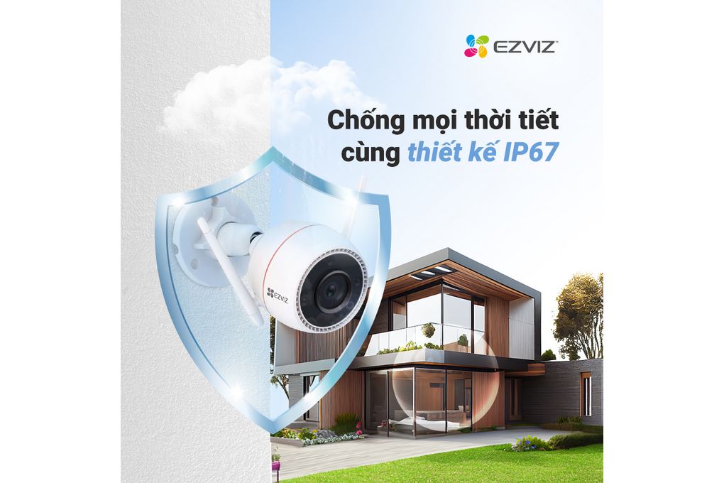Camera IP Ngoài Trời 3MP Ezviz H3C 2K Màu Trắng