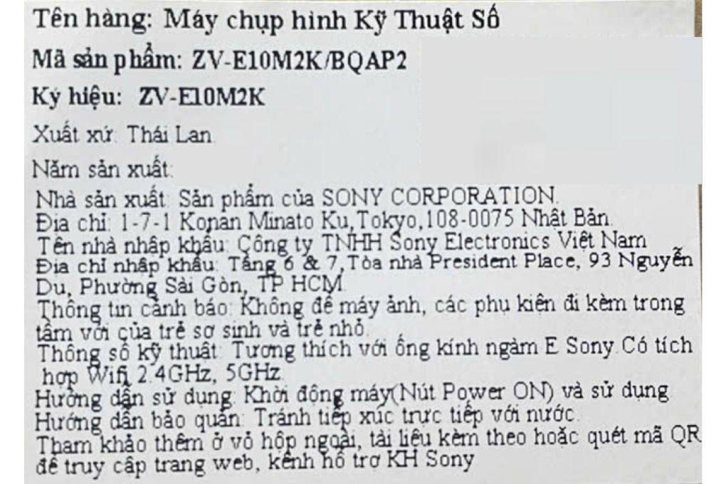 Máy ảnh Vlog Sony ZV-E10M2K (Kèm lens E 16-50 mm) Màu Đen