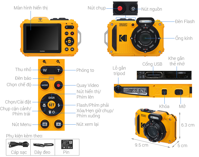 Máy ảnh kỹ thuật số chống nước Kodak WPZ2