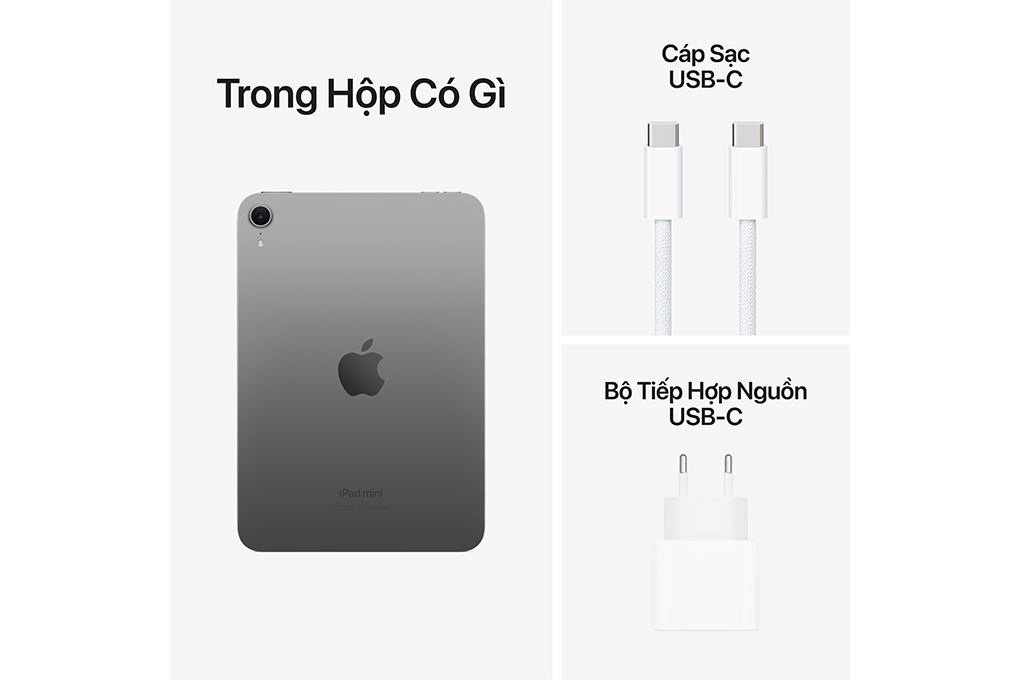 Máy tính bảng iPad mini 7 WiFi 128GB Màu Đen - Xám