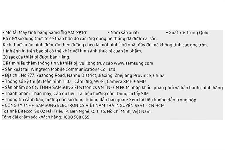 Máy tính bảng Samsung Galaxy Tab A9+ WiFi 8GB/128GB Màu Bạc