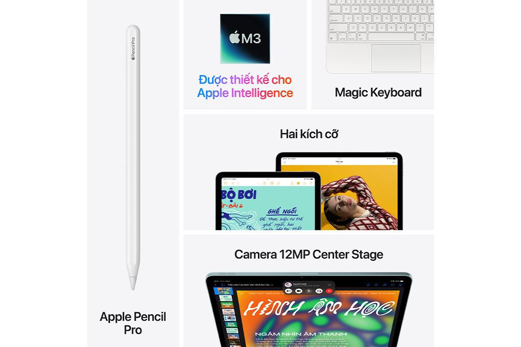 Máy tính bảng iPad Air M3 11 inch WiFi 256GB Màu Đen - Xám