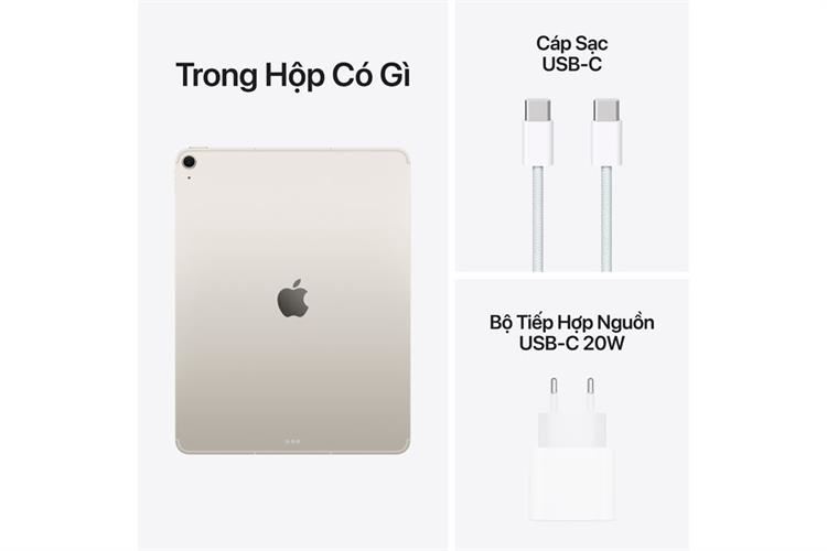 Máy tính bảng iPad Air M3 13 inch 5G 128GB Màu Trắng Starlight