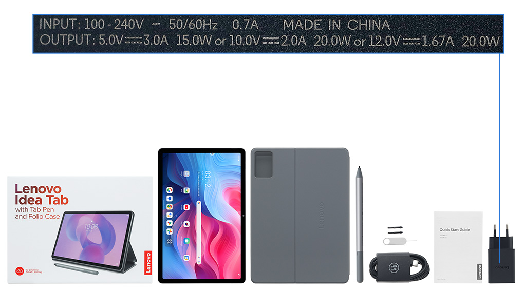 Bộ sản phẩm gồm: Bút cảm ứng, Sách hướng dẫn, Cây lấy sim, Hộp máy, Củ sạc rời đầu Type A, Cáp Type C - Type A