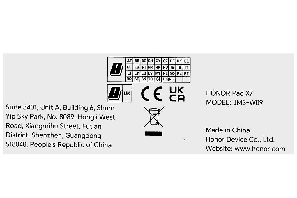 Máy tính bảng HONOR Pad X7 WiFi 4GB/64GB Màu Xám