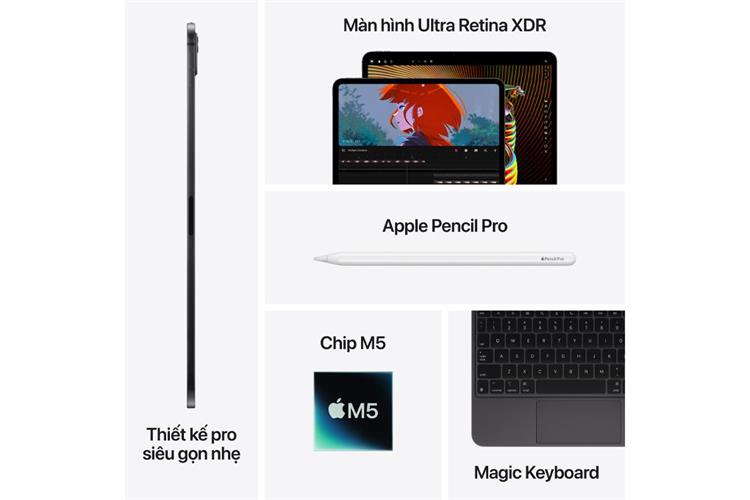 Máy tính bảng iPad Pro M5 13 inch Nano 5G 2TB Màu Đen