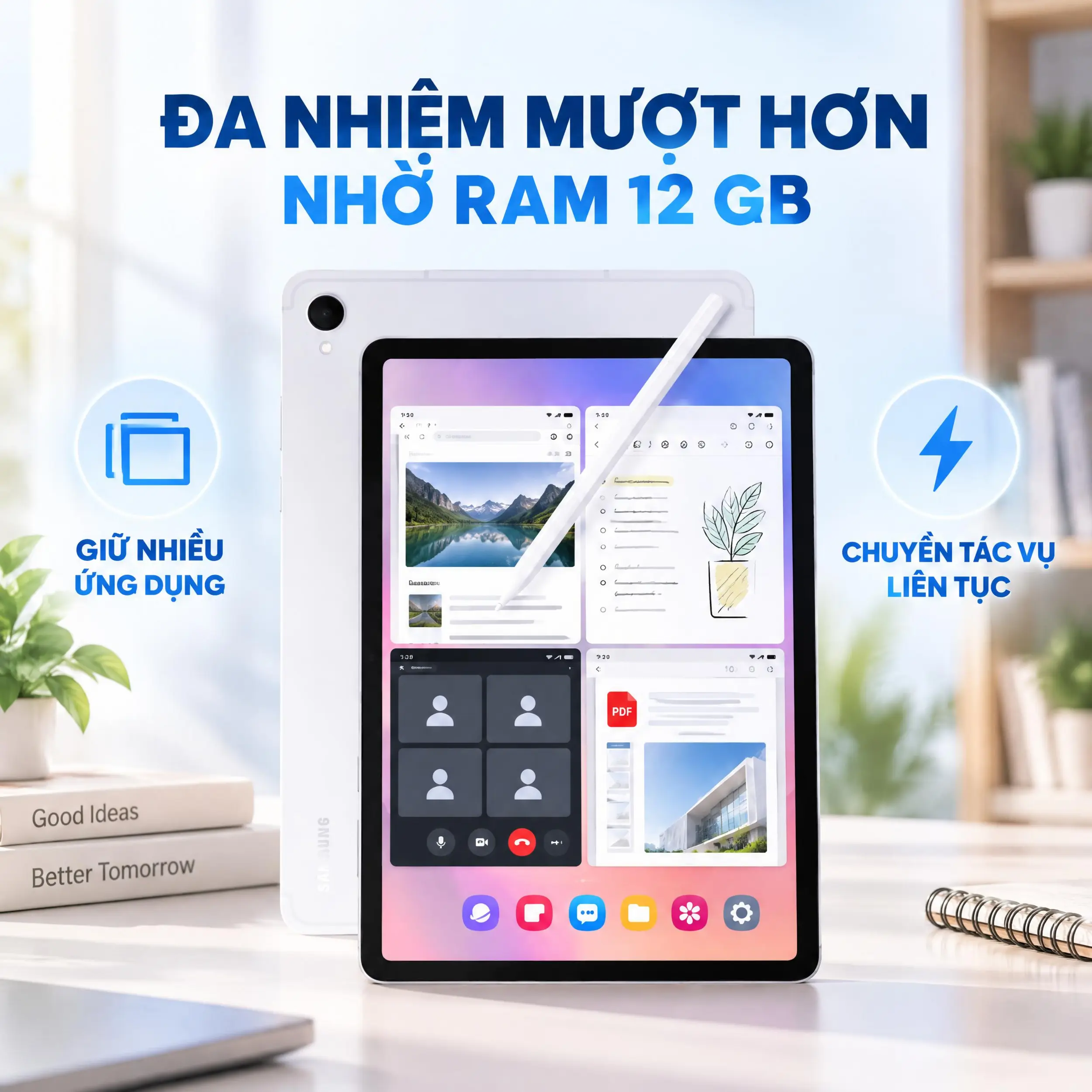 Samsung Galaxy Tab S12 Ultra 5G 12GB/256GB - Đa nhiệm Samsung Galaxy Tab S12 Ultra 5G 12GB/256GB - Đa nhiệm