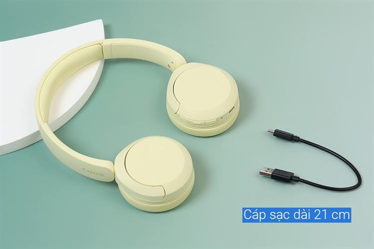 Tai nghe Bluetooth Chụp Tai Sony WH-CH520 Màu Vàng