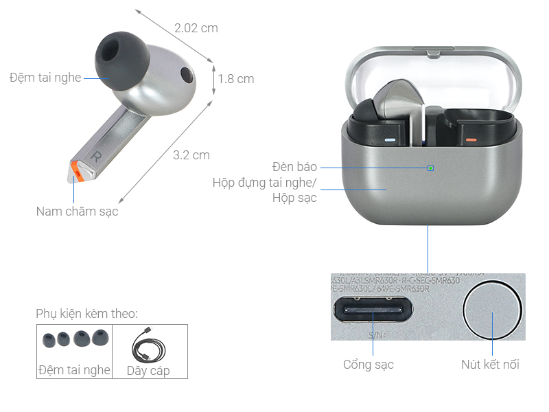 Tai nghe TWS Samsung Galaxy Buds3 Pro R630N