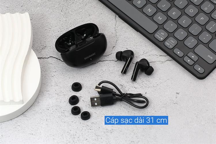 Tai nghe Bluetooth True Wireless Sounarc Q1 Earbuds Màu Đen
