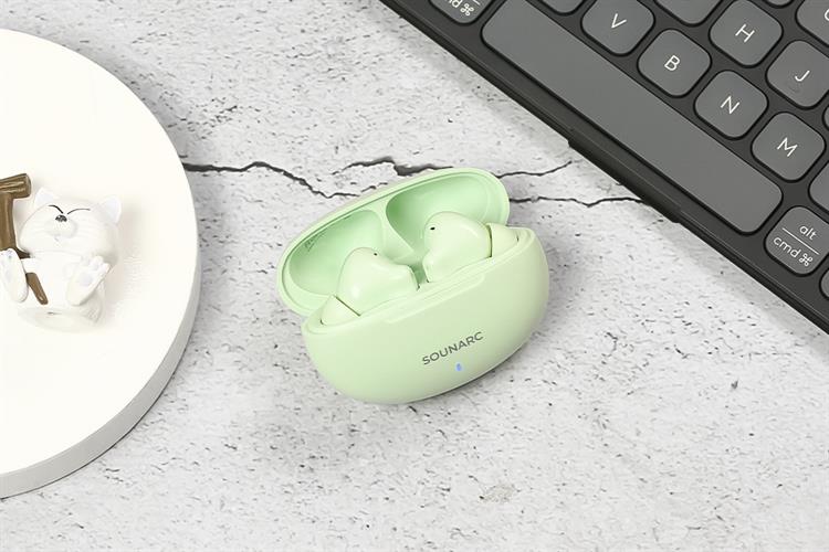 Tai nghe Bluetooth True Wireless Sounarc Q1 Earbuds Màu Xanh lá nhạt