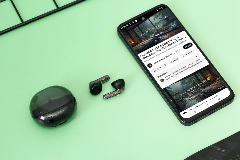 Tai nghe Bluetooth True Wireless Soundpeats Clear-Pods Màu Đen