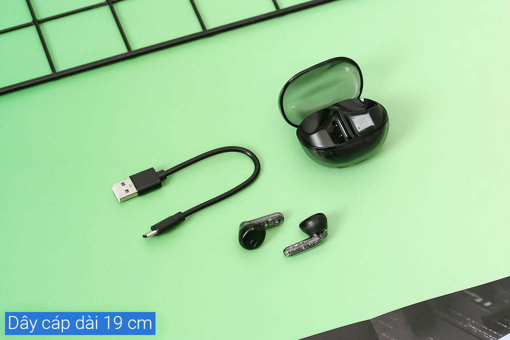 Tai nghe Bluetooth True Wireless Soundpeats Clear-Pods Màu Đen