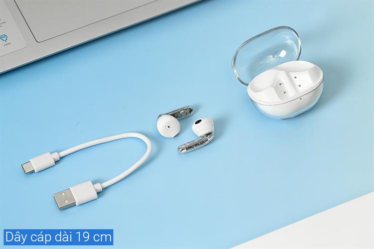 Tai nghe Bluetooth True Wireless Soundpeats Clear-Pods Màu Trắng