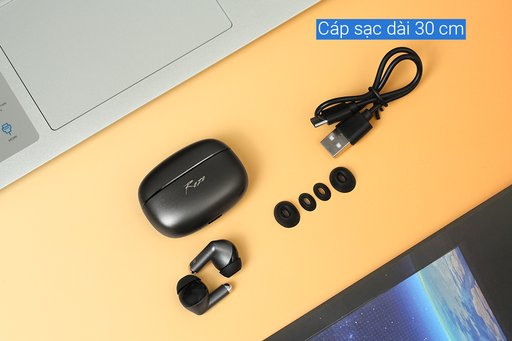 Tai nghe Bluetooth True Wireless Rezo K50 Màu Đen