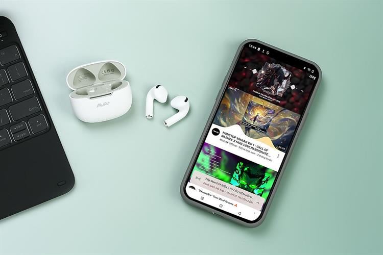 Tai nghe Bluetooth True Wireless AVA+ FreeGo W28 Màu Trắng