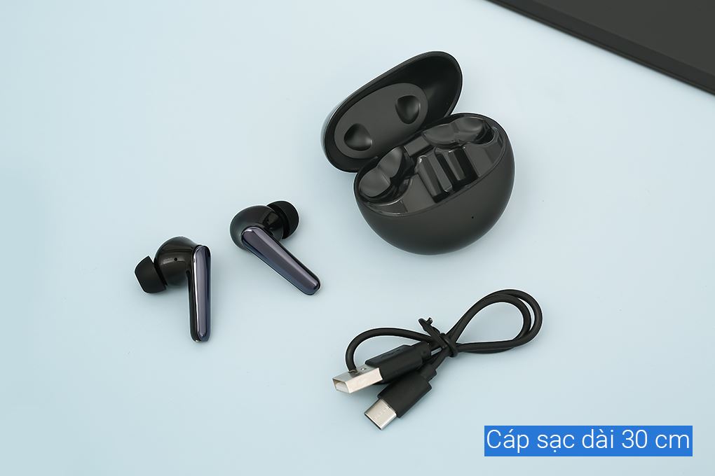 Tai nghe Bluetooth True Wireless Rezo RZ09 ANC Màu Đen