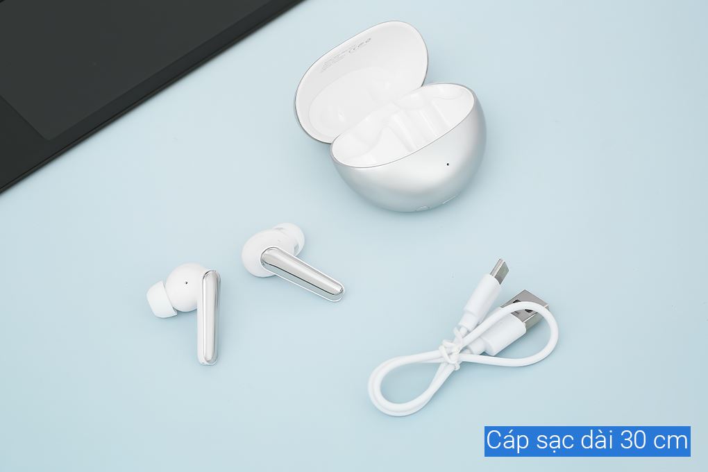 Tai nghe Bluetooth True Wireless Rezo RZ09 ANC Màu Trắng