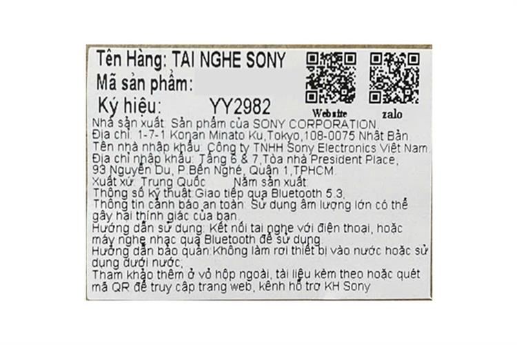 Tai nghe Bluetooth True Wireless Sony WF-C510 Màu Trắng