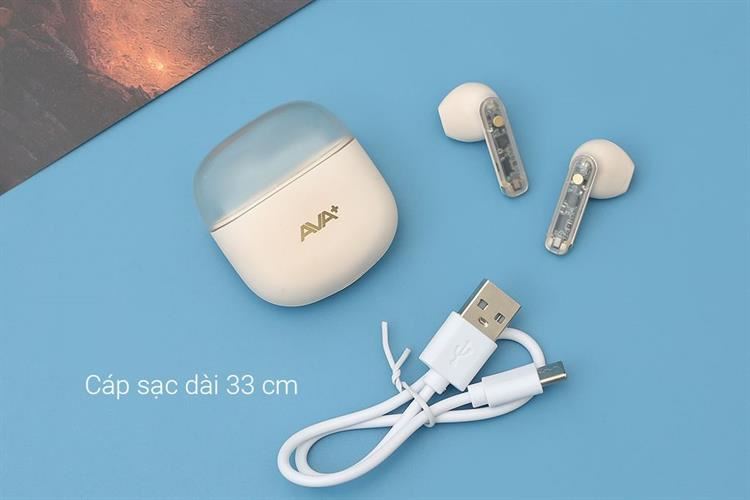 Tai nghe Bluetooth True Wireless AVA+ Go P310 Màu Màu be