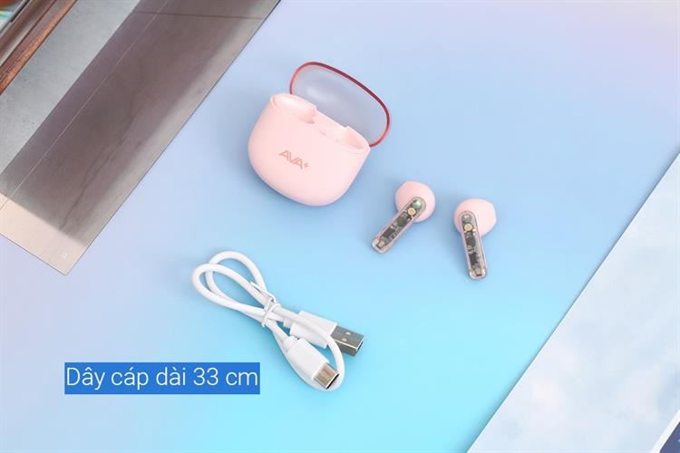 Tai nghe Bluetooth True Wireless AVA+ Go P310 Màu Hồng