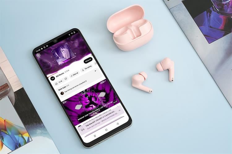 Tai nghe Bluetooth True Wireless AVA+ FreeGo PT52 Màu Hồng