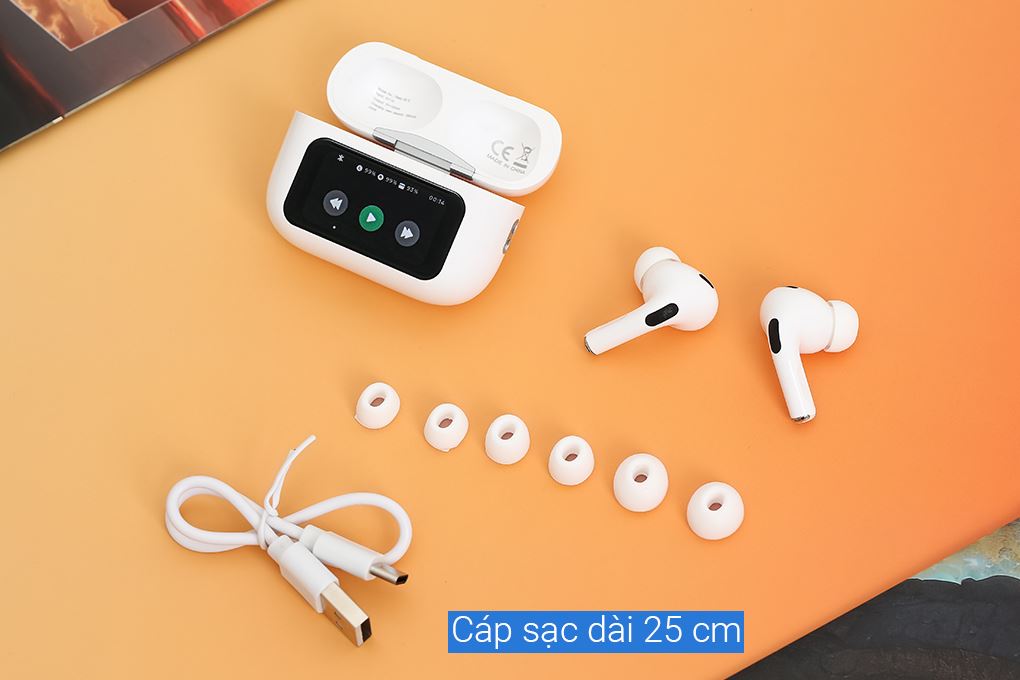 Tai nghe Bluetooth True Wireless Rezo Air 5 Deluxe ANC Màu Trắng