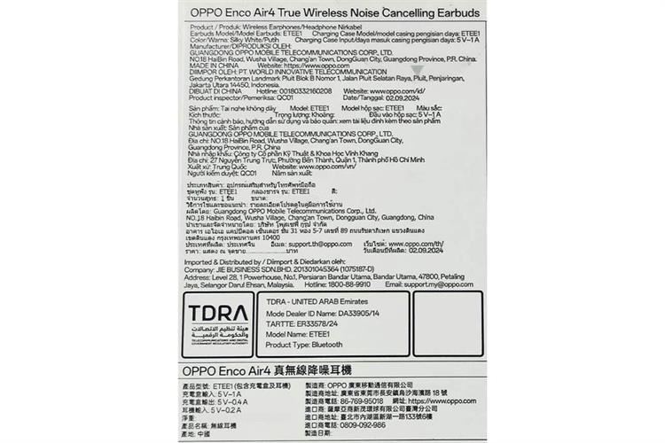 Tai nghe Bluetooth True Wireless OPPO ENCO Air 4 ETEE1 Màu Xanh lá