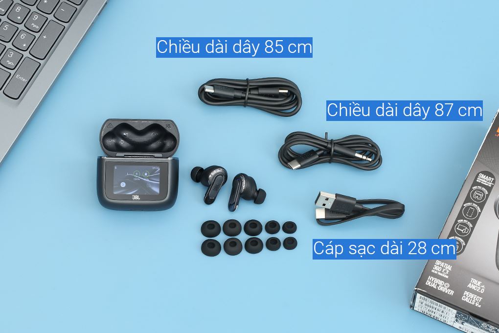 Tai nghe Bluetooth True Wireless JBL Tour Pro 3 Màu Đen