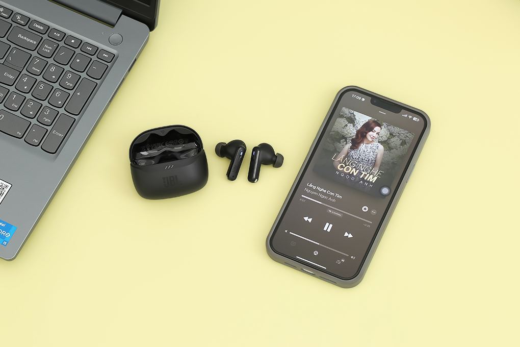 Tai nghe Bluetooth True Wireless JBL Tune Beam 2 Màu Đen